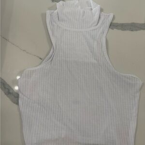 Alo never worn White Sleeveless Turtleneck Top